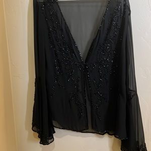 Black blouse with beads